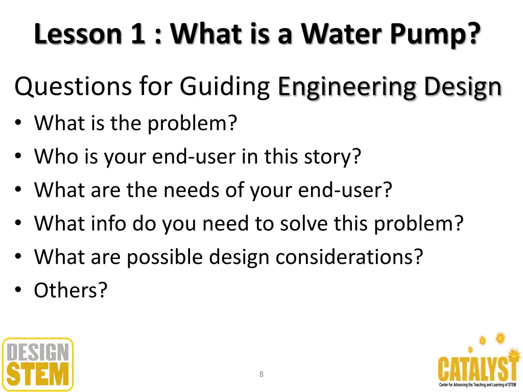 lesson 1 what is a water pump