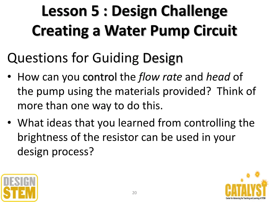 lesson 5 design challenge creating a water pump 1