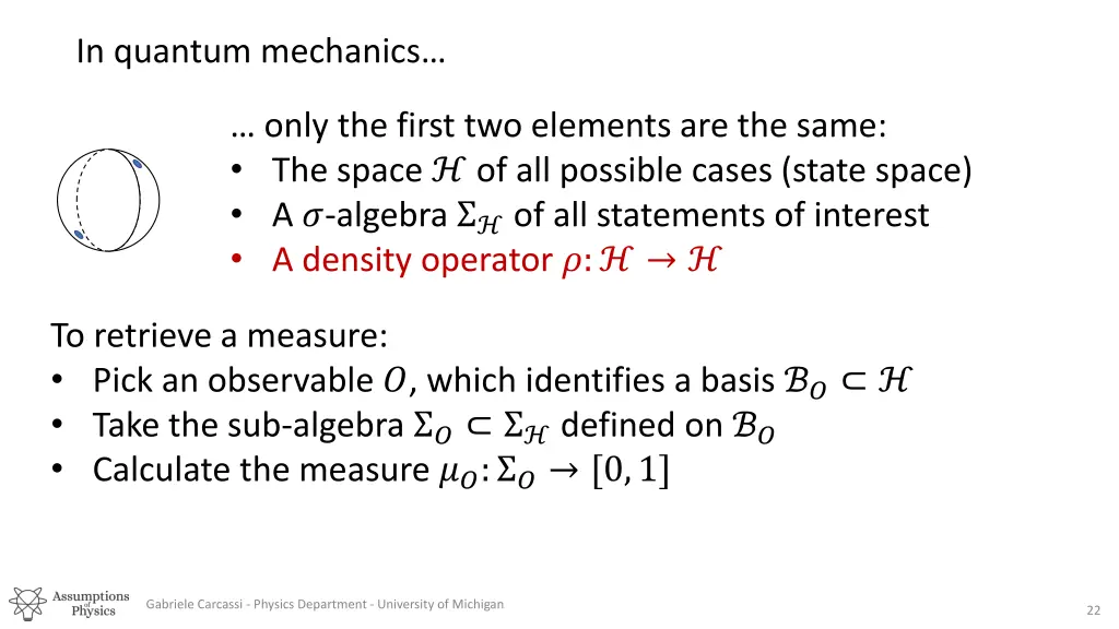 in quantum mechanics