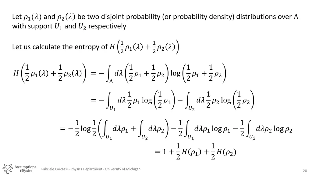 let 1 and 2 be two disjoint probability