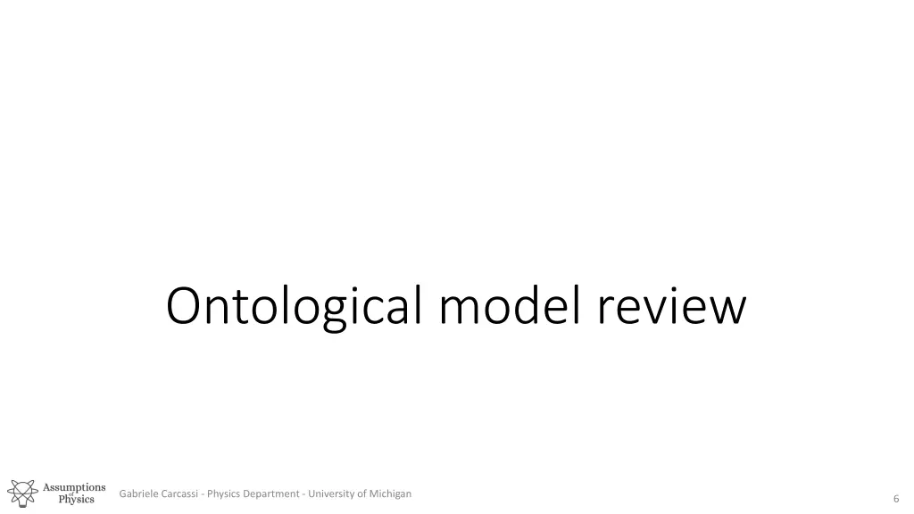 ontological model review