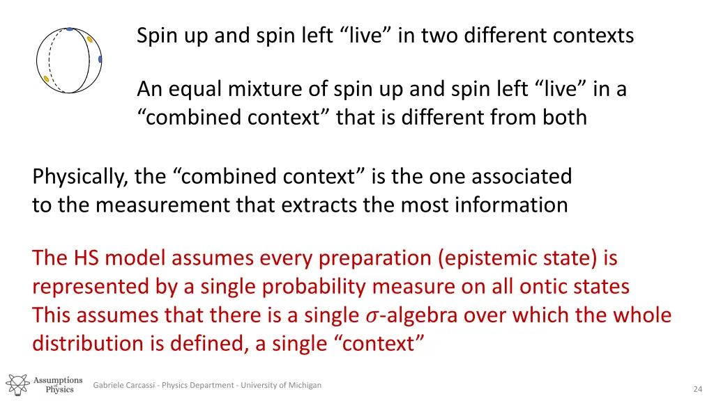 spin up and spin left live in two different