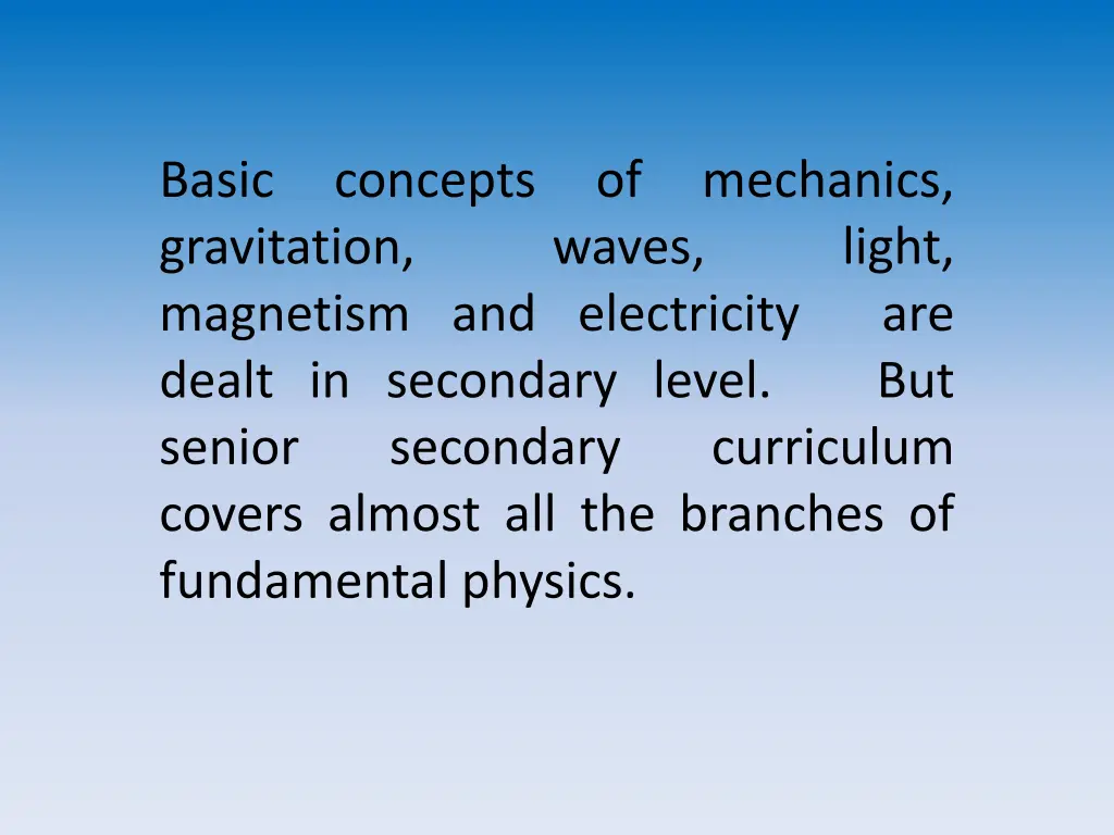 basic concepts of mechanics gravitation waves