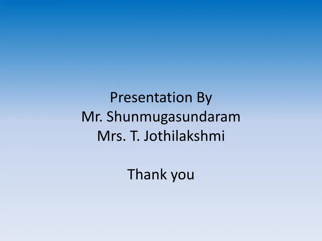 presentation by mr shunmugasundaram