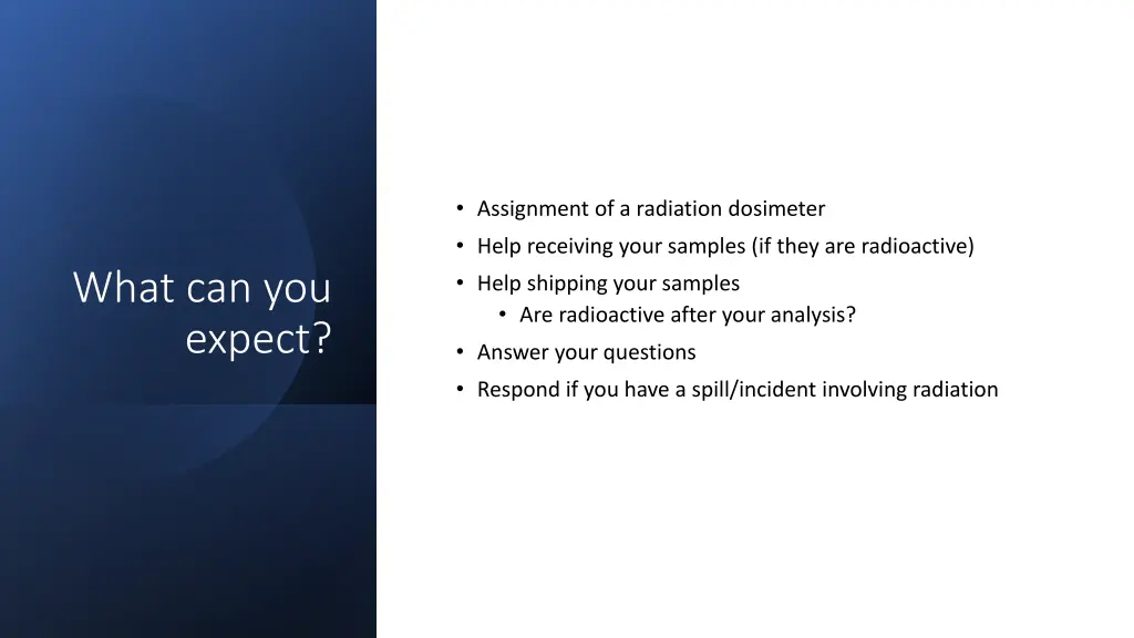 assignment of a radiation dosimeter help