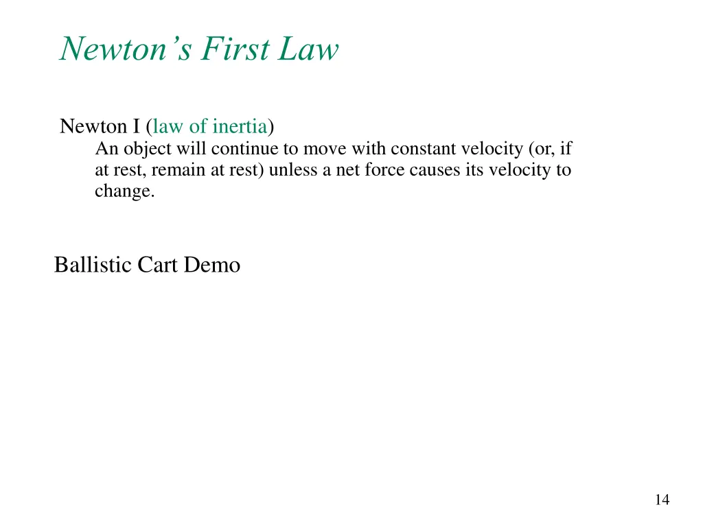 newton s first law