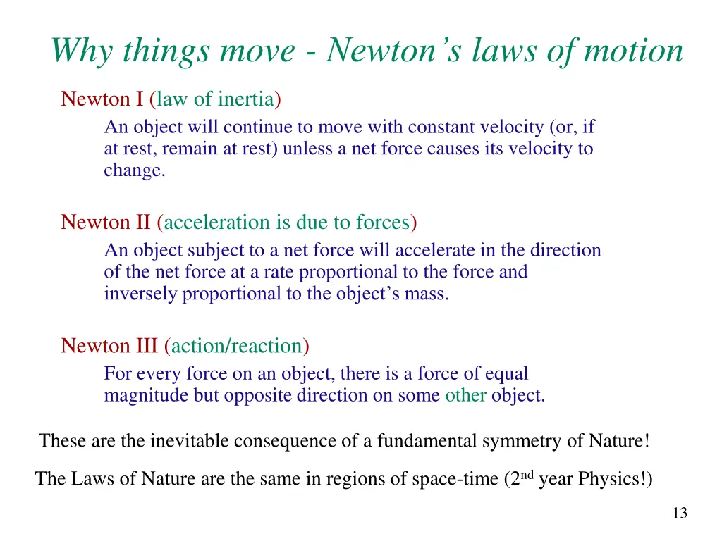 why things move newton s laws of motion