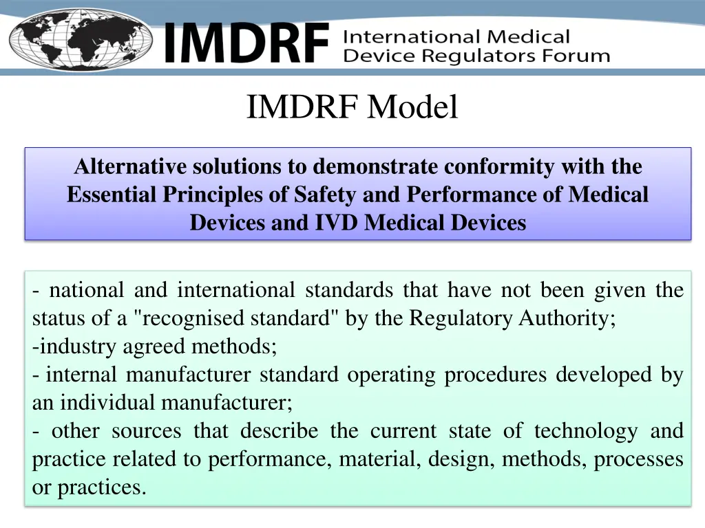 imdrf model