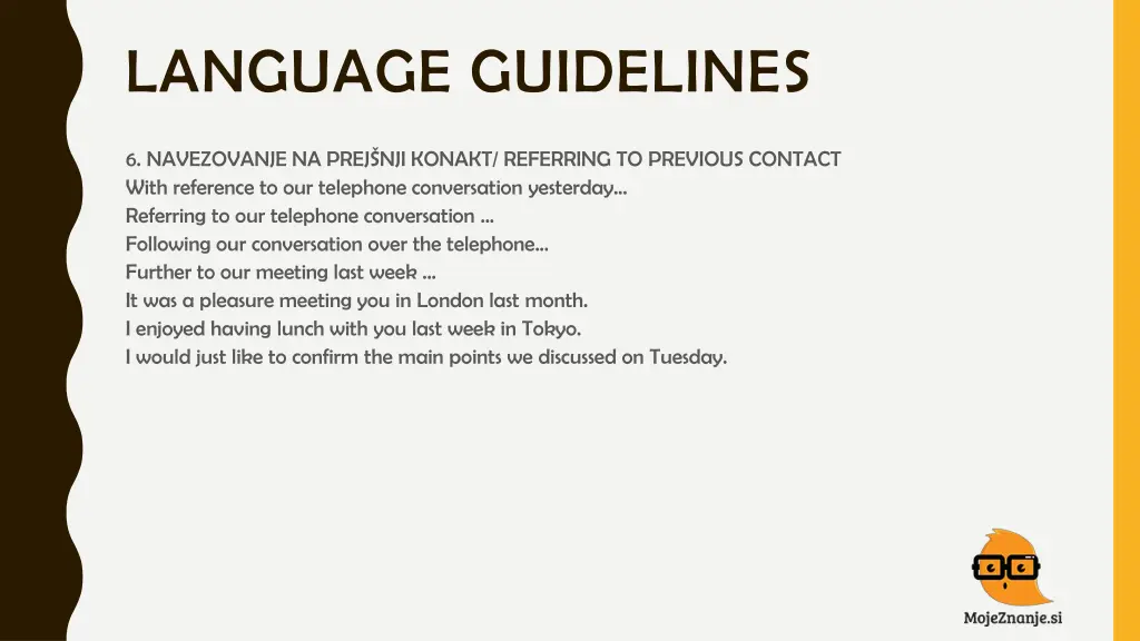 language guidelines 6