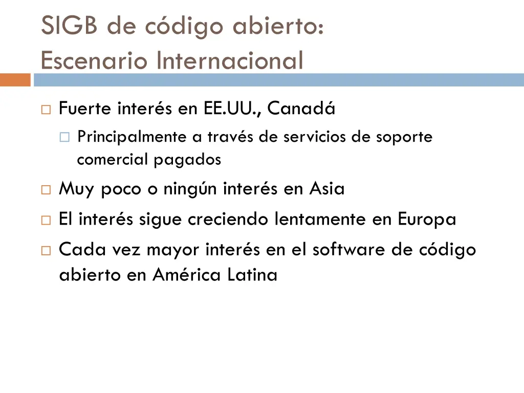 sigb de c digo abierto escenario internacional