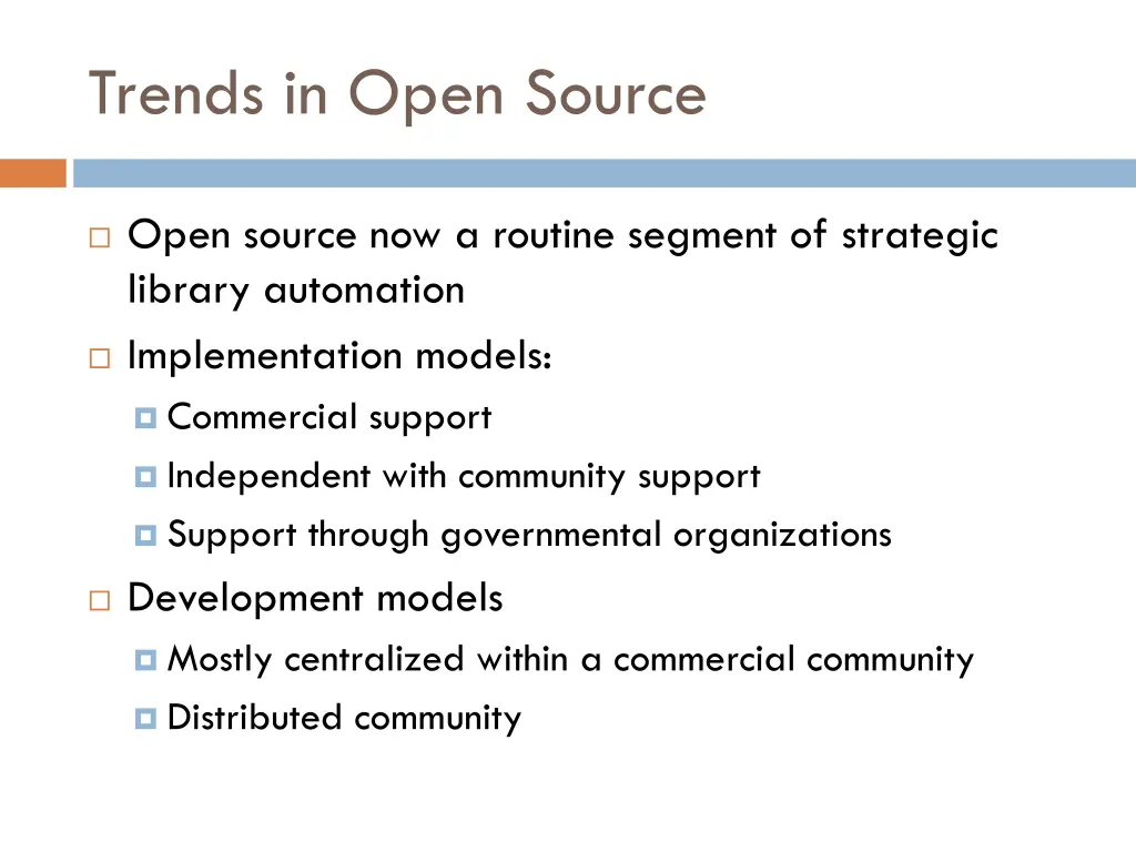 trends in open source