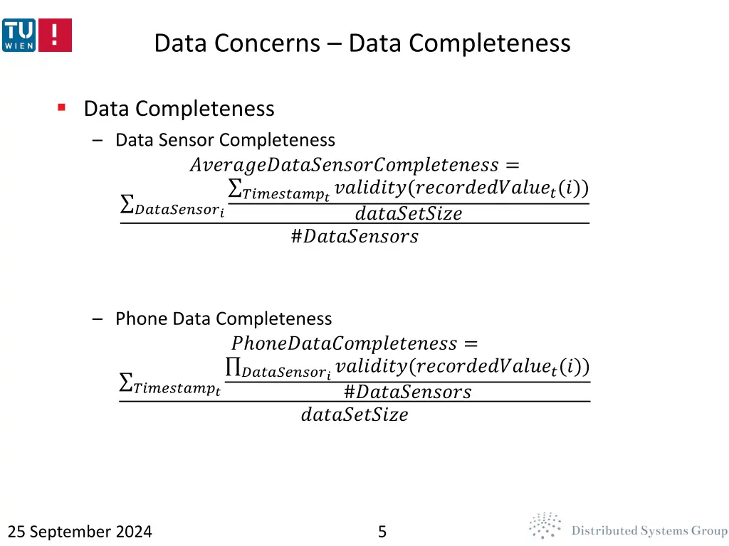 data concerns data completeness