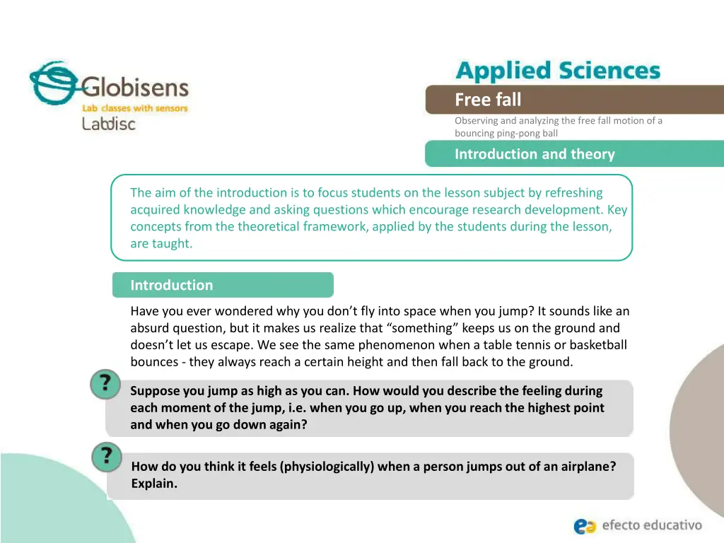 free fall observing and analyzing the free fall 1