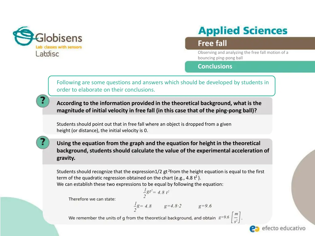 free fall observing and analyzing the free fall 17