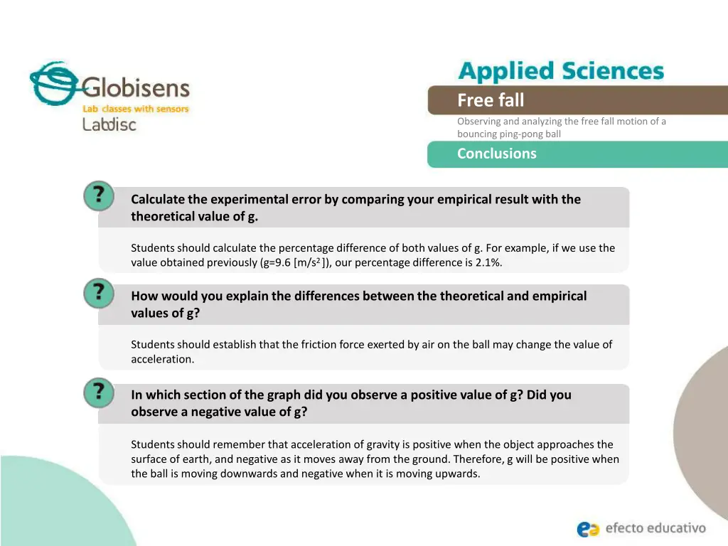 free fall observing and analyzing the free fall 18