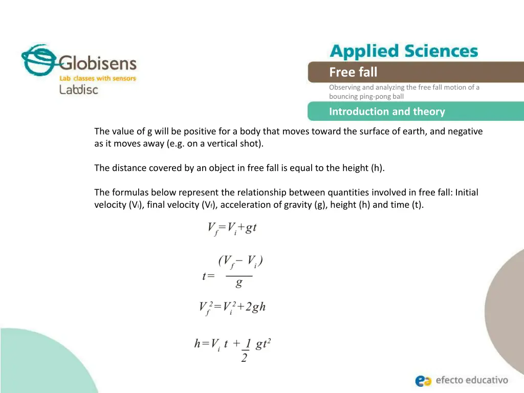 free fall observing and analyzing the free fall 5