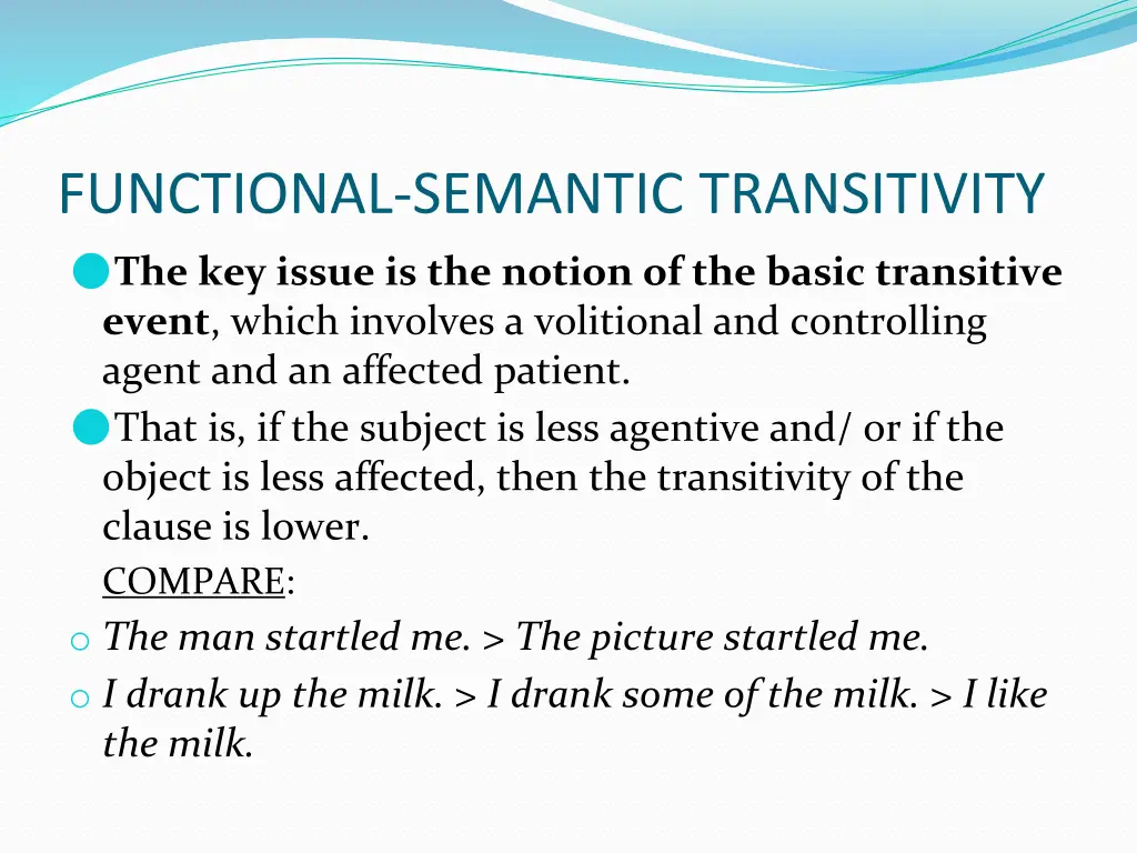 functional semantic transitivity