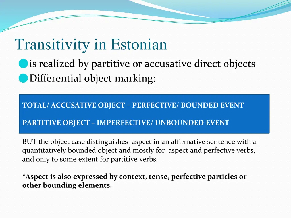 transitivity in estonian