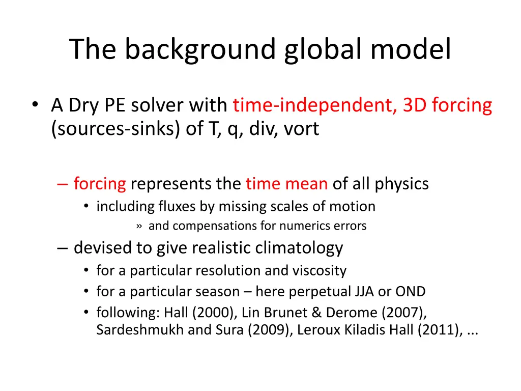 the background global model