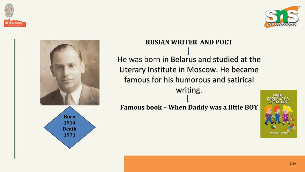 rusian writer and poet