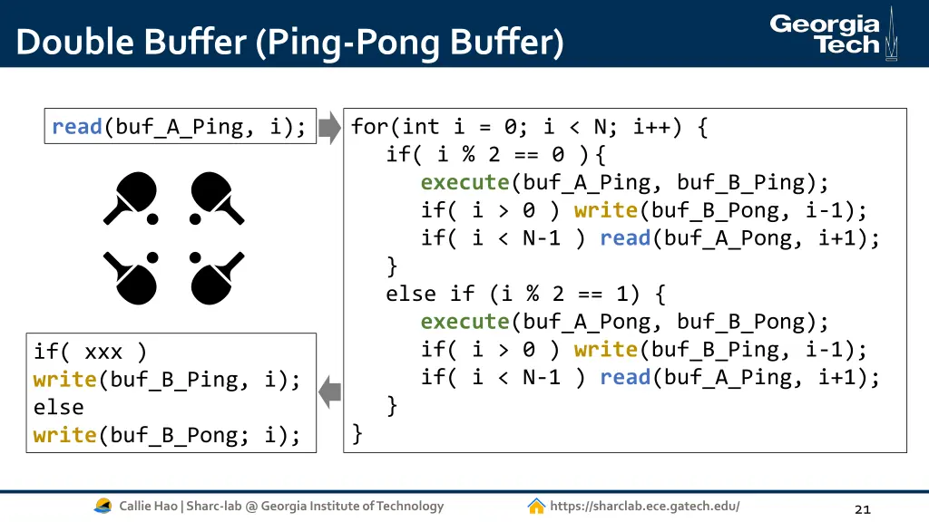 double buffer ping pong buffer 4