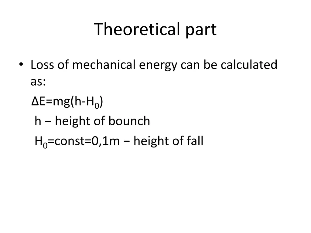 theoretical part