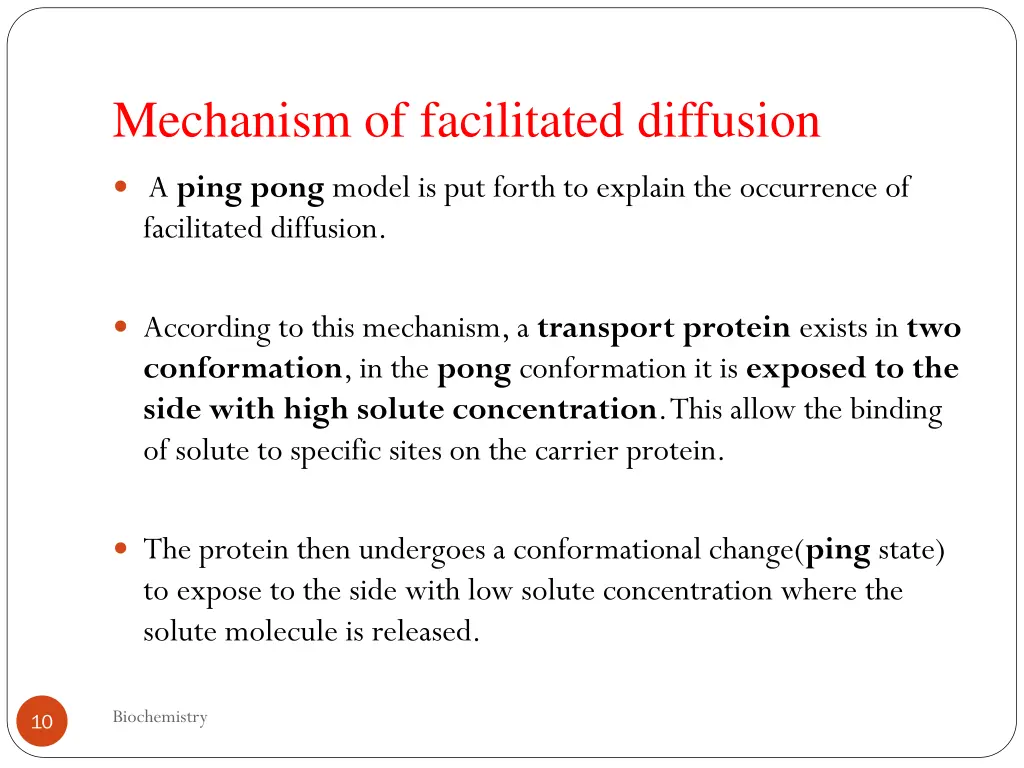 mechanism of facilitated diffusion