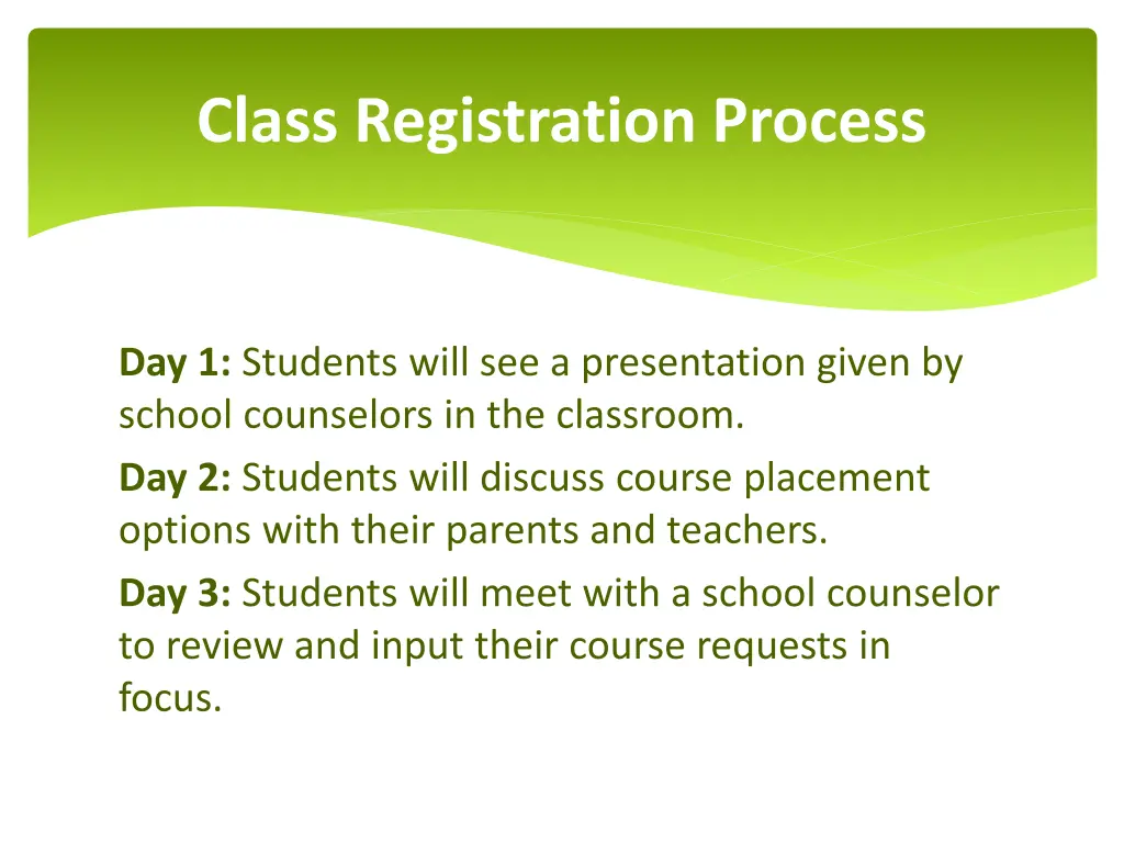 class registration process