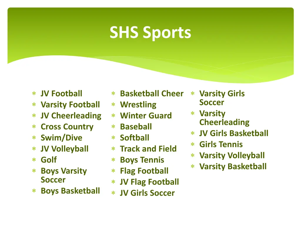 shs sports