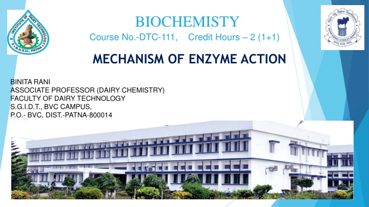 biochemisty course no dtc 111 credit hours 2 1 1