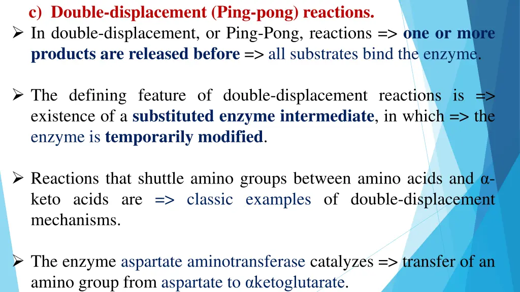 c double displacement ping pong reactions