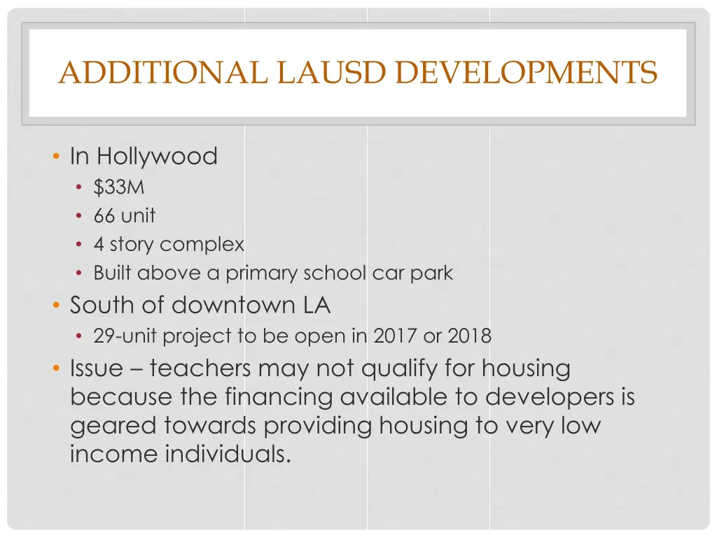 additional lausd developments