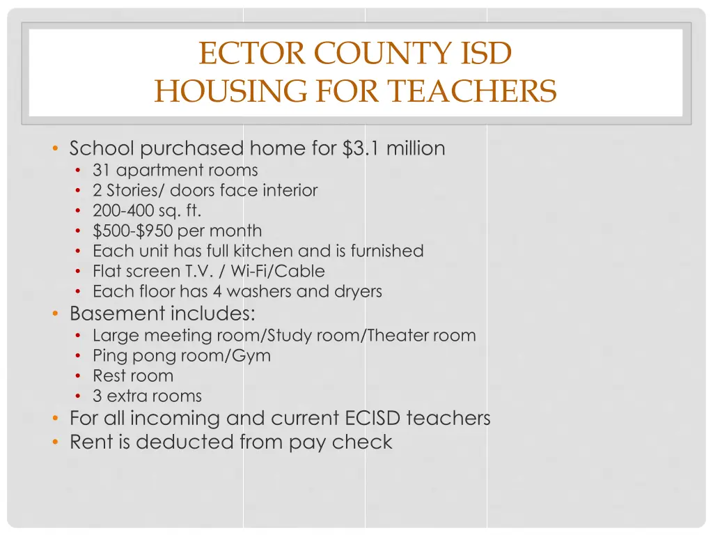 ector county isd housing for teachers 1