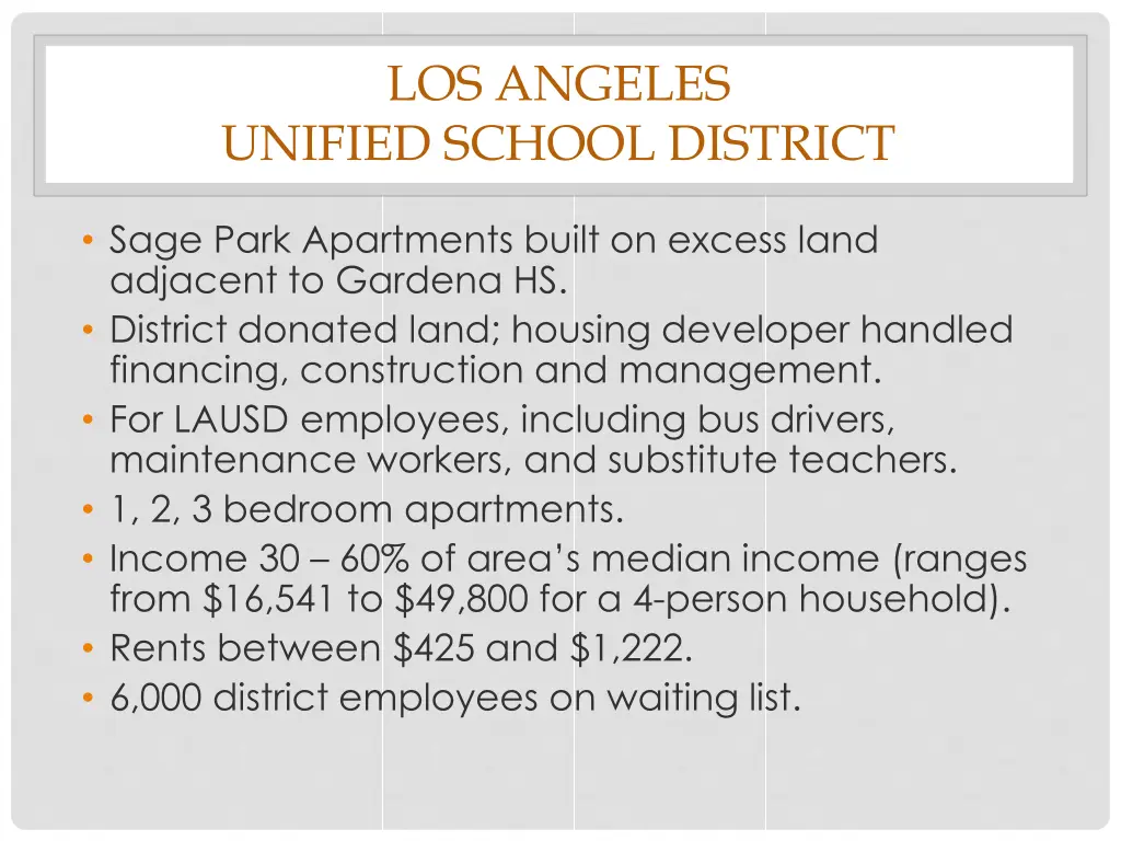 los angeles unified school district