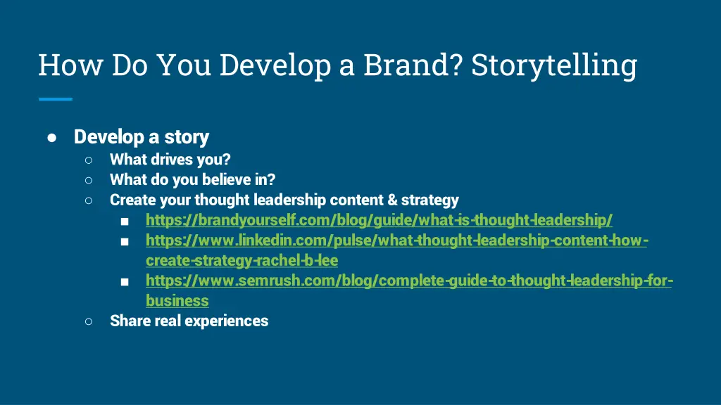 how do you develop a brand storytelling