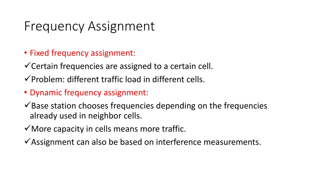 frequency assignment