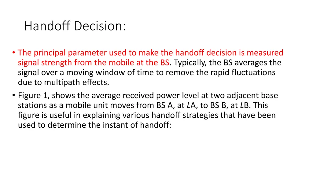 handoff decision