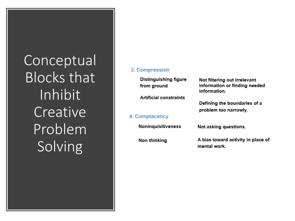 conceptual blocks that inhibit creative problem 1