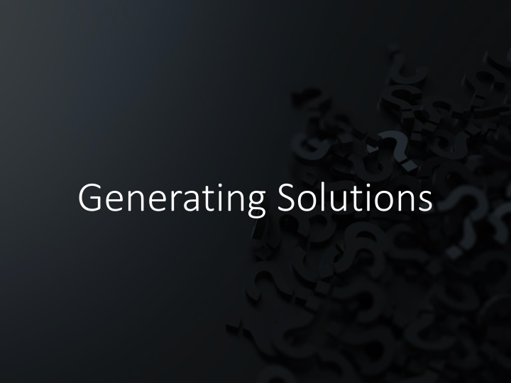 generating solutions