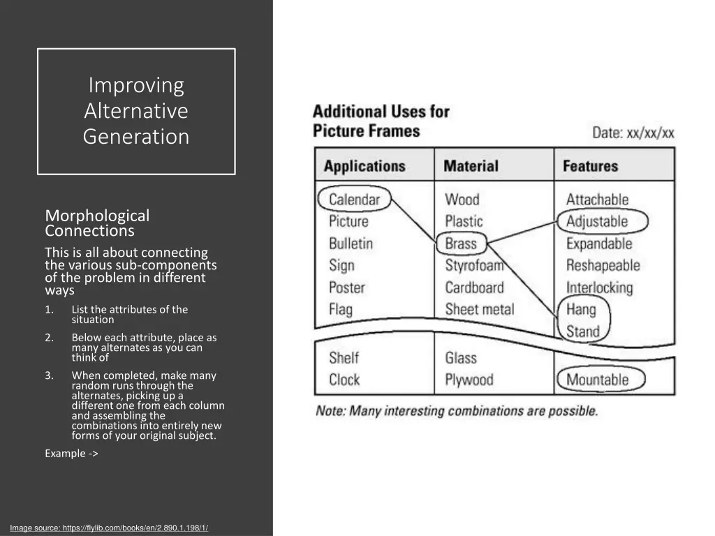 improving alternative generation