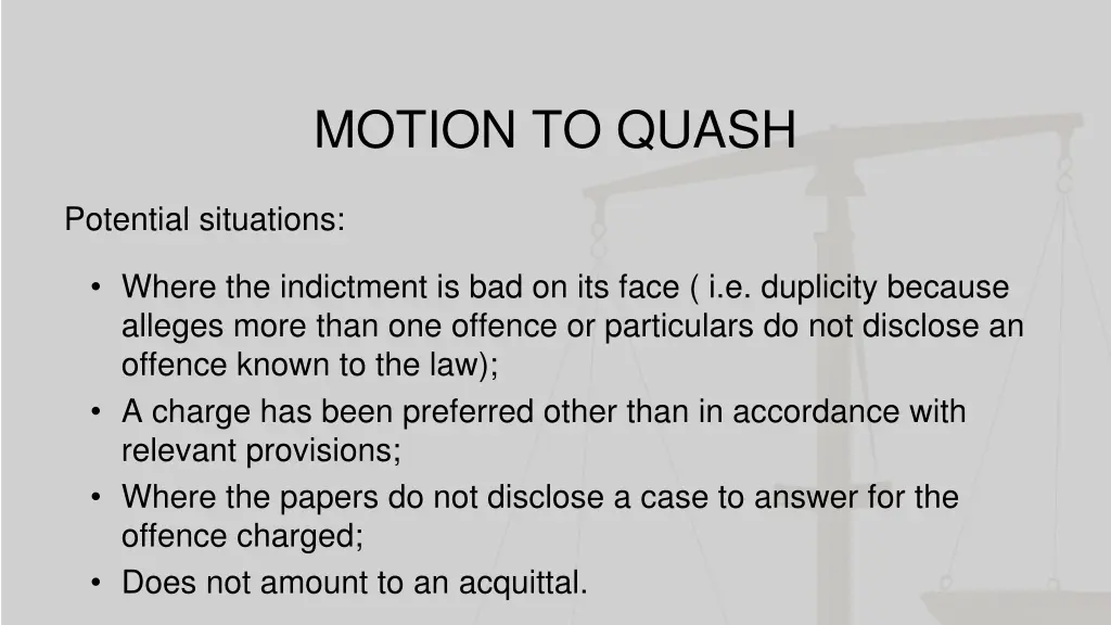 motion to quash