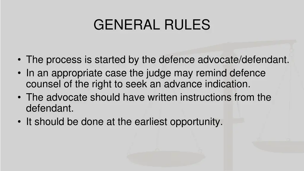 general rules