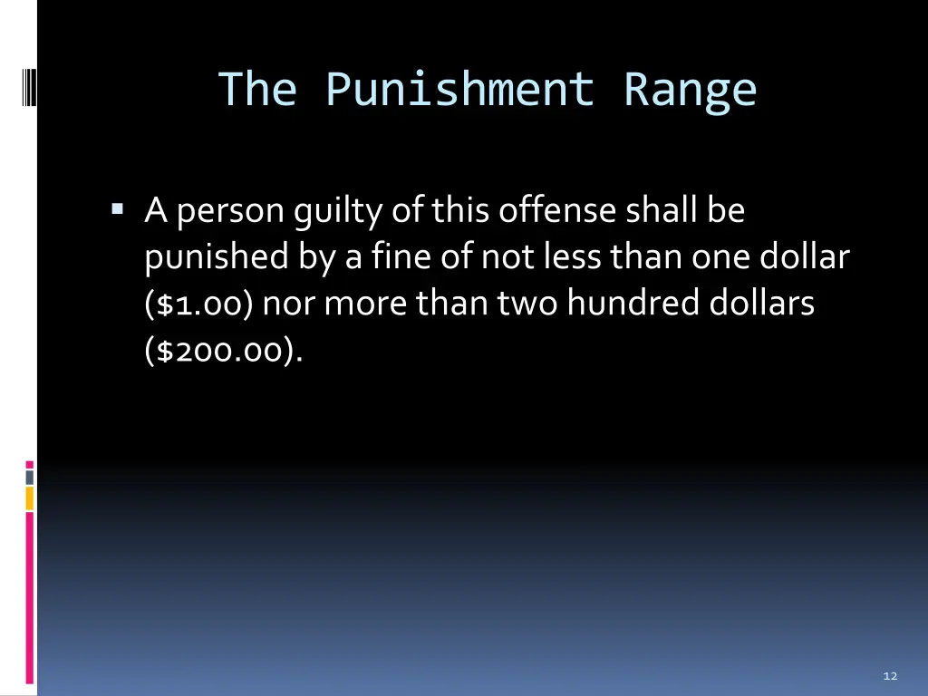 the punishment range