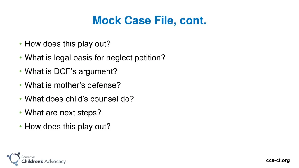 mock case file cont