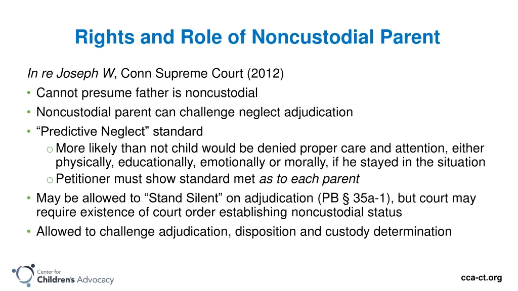 rights and role of noncustodial parent