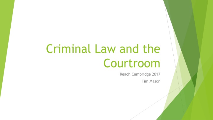 criminal law and the courtroom