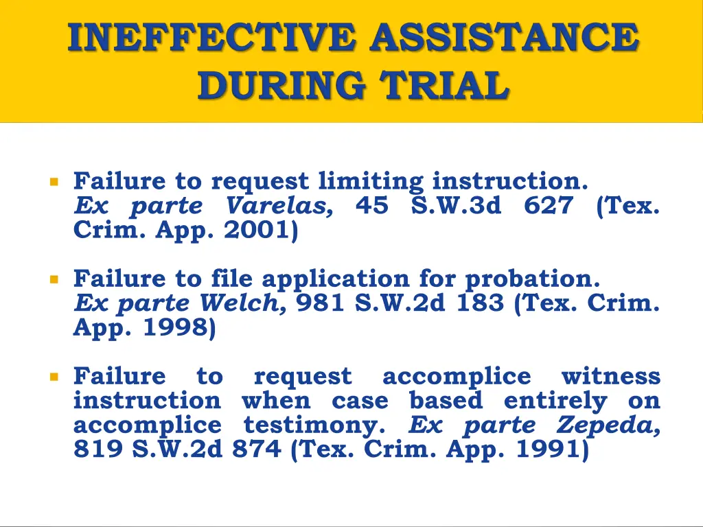 failure to request limiting instruction ex parte