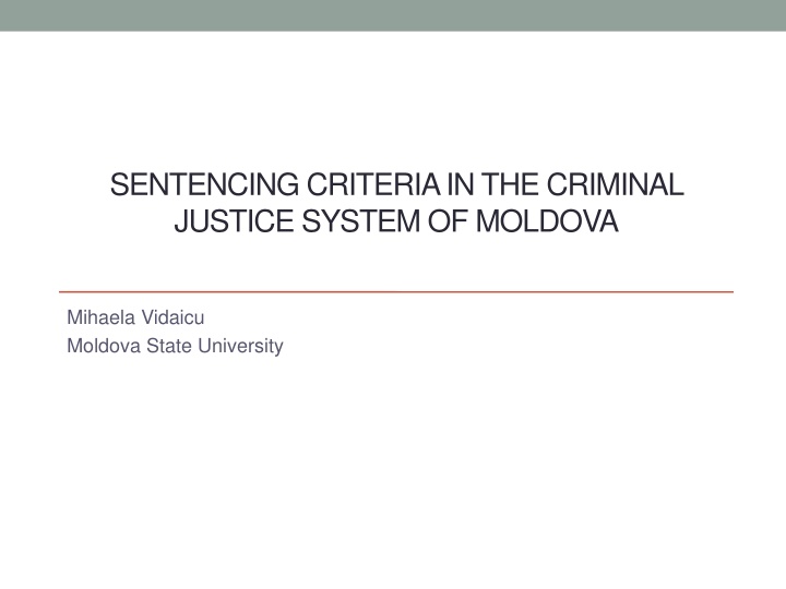 sentencing criteria in the criminal justice