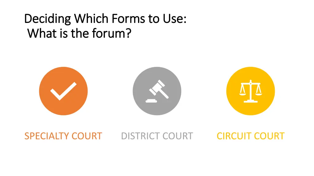 deciding which forms to use deciding which forms