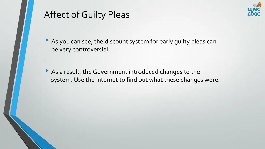 affect of guilty pleas